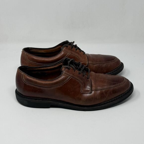 Allen Edmonds Wilbert Derby Shoes Mens 11 D Brown Leather 